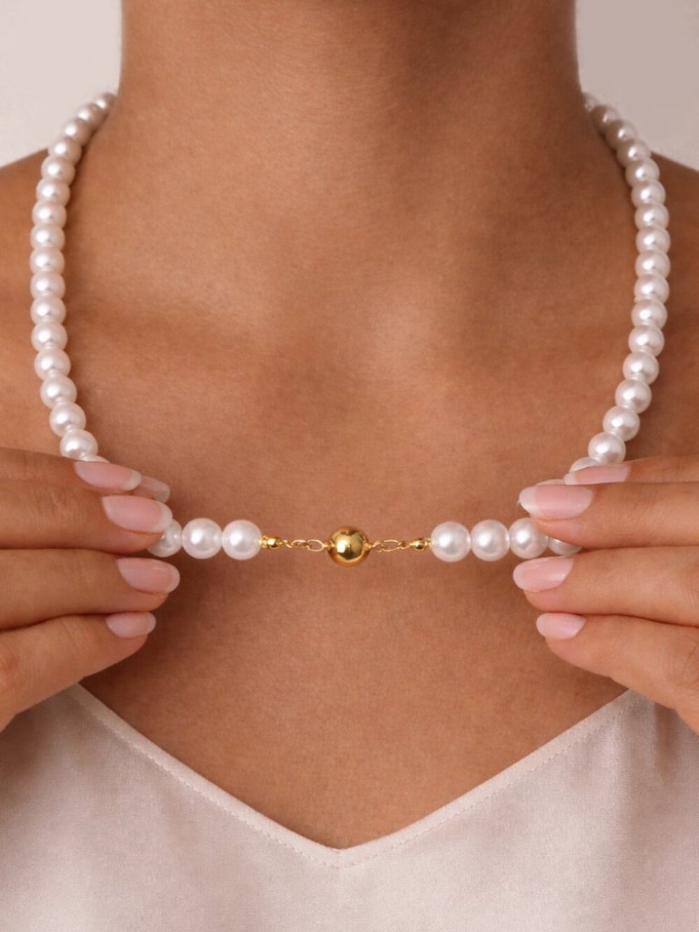 "Rogers" Magnetic 6mm Pearl Necklace